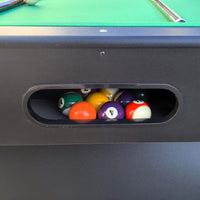 Premium 7FT Black Billiards Game Room Table For Home With Cue Sticks And Billiard Balls (SAK58210) - Photo 8