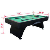 Premium 7FT Black Billiards Game Room Table For Home With Cue Sticks And Billiard Balls (SAK58210) - Photo 10