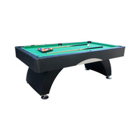 Premium 7FT Black Billiards Game Room Table For Home With Cue Sticks And Billiard Balls (SAK58210) - Photo 3