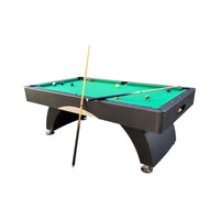 Premium 7FT Black Billiards Game Room Table For Home With Cue Sticks And Billiard Balls (SAK58210) - Photo 1