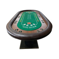 Luxury 96-Inch Gaming Table With LED Lights, Durable Velvet Surface, And Sturdy Pedestal Base (SAK92853) - Photo 3