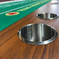 Luxury 96-Inch Gaming Table With LED Lights, Durable Velvet Surface, And Sturdy Pedestal Base (SAK92853) - Photo 9
