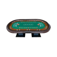 Luxury 96-Inch Gaming Table With LED Lights, Durable Velvet Surface, And Sturdy Pedestal Base (SAK92853) - Photo 4