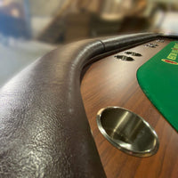 Luxury 96-Inch Gaming Table With LED Lights, Durable Velvet Surface, And Sturdy Pedestal Base (SAK92853) - Photo 10