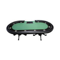 96-Inch Premium 10-Player Poker Table With Cup Holders And Chip Tray (SAK16495) - Photo 1