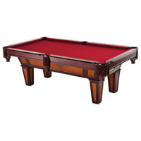 7 Ft Pool Table with Red Burgundy Wool Top and Fringe Drop Pockets - Photo 3