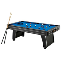 7 Ft Blue Top Pool Table with 2 Cues and Billiard Balls - Photo 1