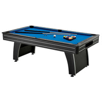 7 Ft Blue Top Pool Table with 2 Cues and Billiard Balls - Photo 2