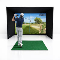 SimBox Golf Simulator Enclosure - 7 sizes, Pro + Impact Screen and Frame INCLUDES FREE SIDE BARRIERS - Photo 1