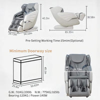 Bosscare Premium Full Body Zero Gravity Massage Chair With Ai Voice And App Control, Gray (SAK35970) - Photo 13