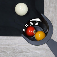 Large 84-Inch Rustic Gray Pool Table With Cues, Balls And X-Legs (SAK54361) - Photo 6