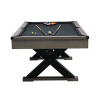Large 84-Inch Rustic Gray Pool Table With Cues, Balls And X-Legs (SAK54361) - Photo 7