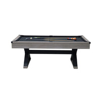 Large 84-Inch Rustic Gray Pool Table With Cues, Balls And X-Legs (SAK54361) - Photo 1