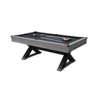 Large 84-Inch Rustic Gray Pool Table With Cues, Balls And X-Legs (SAK54361) - Photo 9
