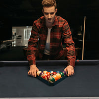 Large 84-Inch Rustic Gray Pool Table With Cues, Balls And X-Legs (SAK54361) - Photo 5