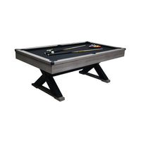 Large 84-Inch Rustic Gray Pool Table With Cues, Balls And X-Legs (SAK54361) - Photo 4