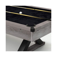 Large 84-Inch Rustic Gray Pool Table With Cues, Balls And X-Legs (SAK54361) - Photo 12
