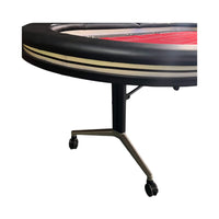 Luxury 94-Inch Foldable 10 Player Poker Table With LED, Wheels And Cup Holders (SAK24897) - Photo 5
