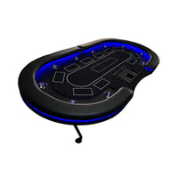 Luxury 94-Inch Foldable 10 Player Poker Table With LED, Wheels And Cup Holders (SAK24897) - Photo 8