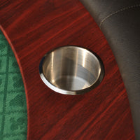 Modern 96-Inch Wooden Poker Table With U Shape Legs, Drop Box And Chips Tray (SAK83109) - Photo 4