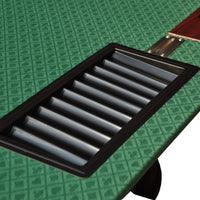 Modern 96-Inch Wooden Poker Table With U Shape Legs, Drop Box And Chips Tray (SAK83109) - Photo 3
