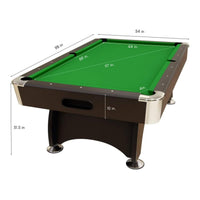 8FT Modern Green Felt Billiard Pool Table With Automatic Ball Return And Accessories Kit (SAK24870) - Photo 9