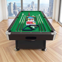 8FT Modern Green Felt Billiard Pool Table With Automatic Ball Return And Accessories Kit (SAK24870) - Photo 5