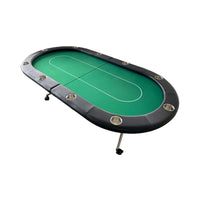 Premium 94-Inch Foldable 10-Player Poker Table With Wheels (SAK43087) - Photo 1