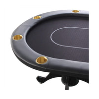Premium 96-Inch 10-Player Oval Poker Table With Cup Holders (SAK51874) - Photo 3