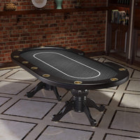 Premium 96-Inch 10-Player Oval Poker Table With Cup Holders (SAK51874) - Photo 9