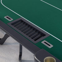 Premium 96-Inch Aura Oval Poker Table With Cup Holders, Chips Tray And Drop Box (SAK31045) - Photo 5