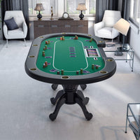 Premium 96-Inch Aura Oval Poker Table With Cup Holders, Chips Tray And Drop Box (SAK31045) - Photo 4