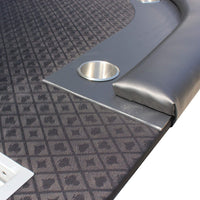 Premium 96-Inch Oval Poker Table With Racetrack And Chips Tray (SAK66823) - Photo 4
