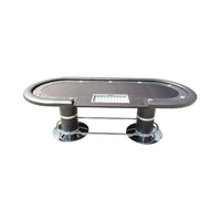 Premium 96-Inch Oval Poker Table With Racetrack And Chips Tray (SAK66823) - Photo 5