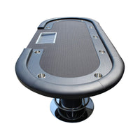 Premium 96-Inch Oval Poker Table With Racetrack And Chips Tray (SAK66823) - Photo 3