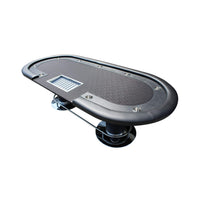 Premium 96-Inch Oval Poker Table With Racetrack And Chips Tray (SAK66823) - Photo 1