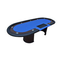 Premium 96-Inch Poker Table With U Shape Legs, Drox Box, Chips Tray (SAK40152) - Photo 1