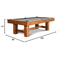 8FT Premium Professional Presli Slate Native Acacia Solid Wood Billiard Pool Table With Custom Table Cloth (SAK90428) - Photo 11